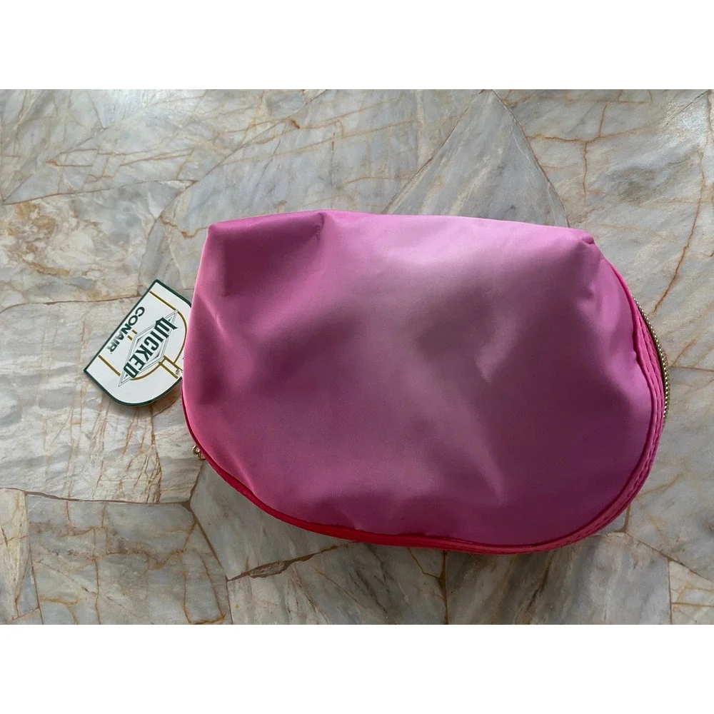 Wicked‎ x Conair Glinda So Popular Pink Cosmetic Makeup Bag Gold Zipper NWT
